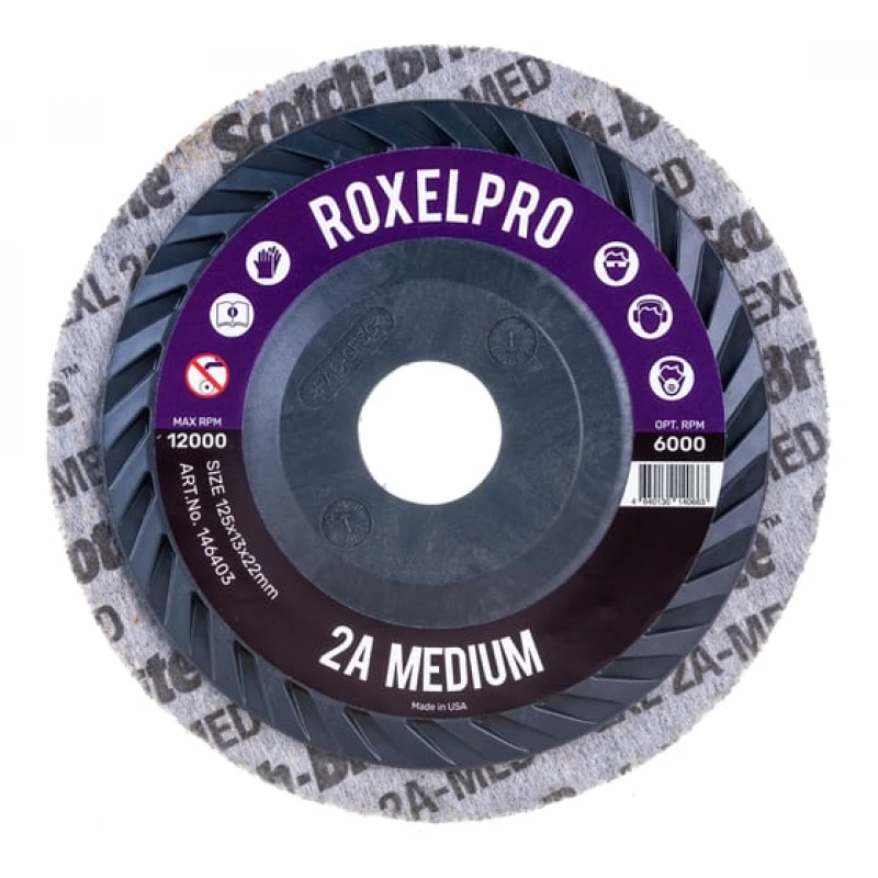 Нетканый прессованный круг на оправка DSD XL-UW (125х13х22мм, Triммable, 2A, Medium)