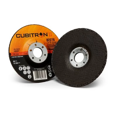 3M™ Cubitron™ II Зачистной Круг Cut & Grind Т27, 180 мм х 4,2 мм х 22,23 мм, A 36 S BF, 10 шт/уп, № 81148