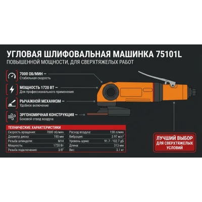 Угловая шлифовальная машинка 75040L