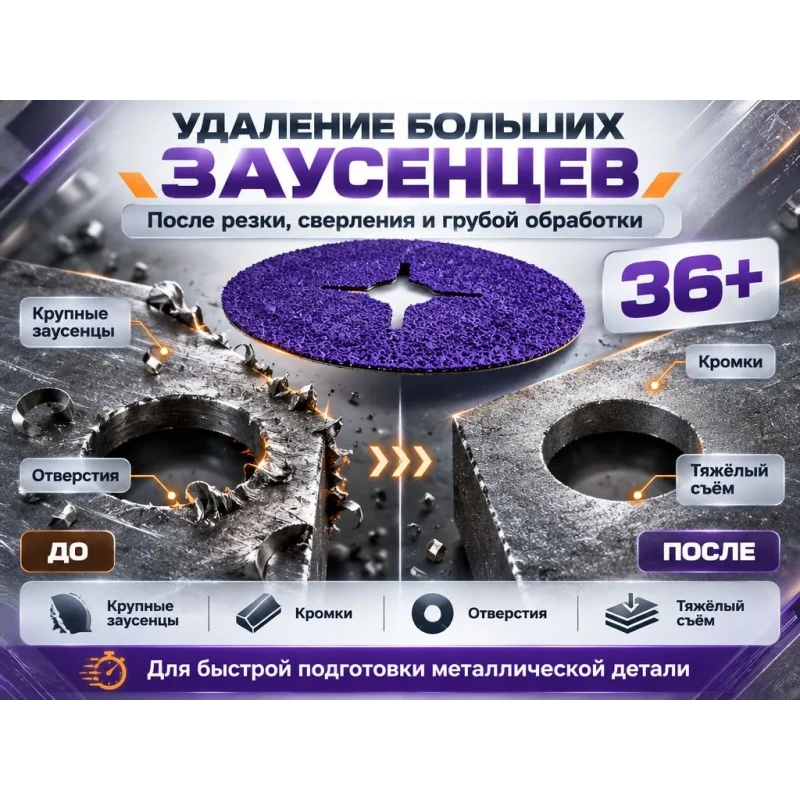Круг фибровый 3M Cubitron 3 1187С (P36+ 125мм x 22мм)