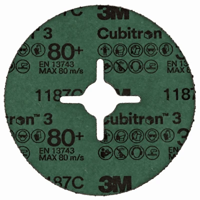 Круг фибровый 3M Cubitron 3 1187С (P80+ 125мм x 22мм)