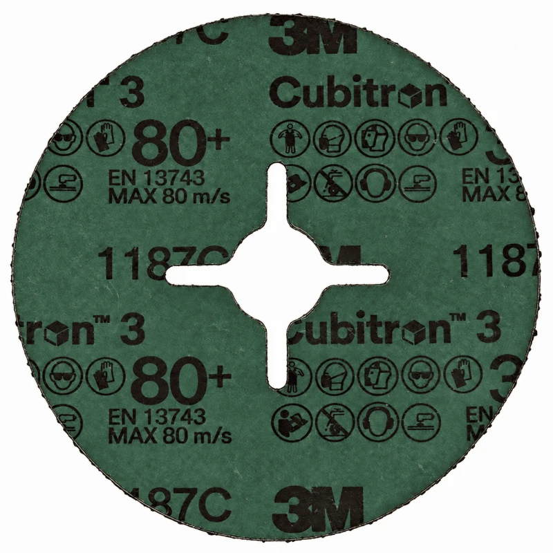 Круг фибровый 3M Cubitron 3 1187С (P80+ 125мм x 22мм)