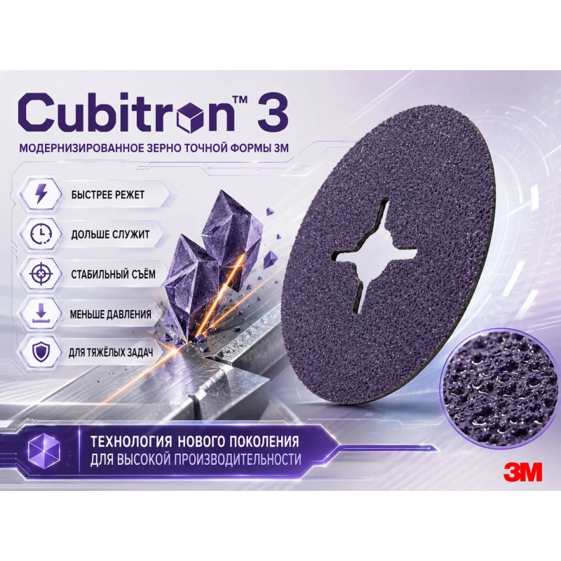 Круг фибровый 3M Cubitron 3 1182С (P36+ 180мм x 22мм)